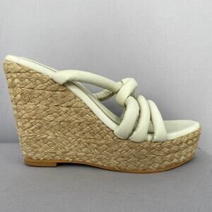Kaanas‎ xREVOLVE Daniela Wedges Sandals Ivory Size 8 Women's Summer Shoes